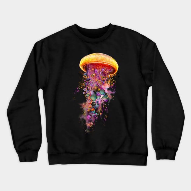 Jellyfish World Crewneck Sweatshirt by DavidLoblaw